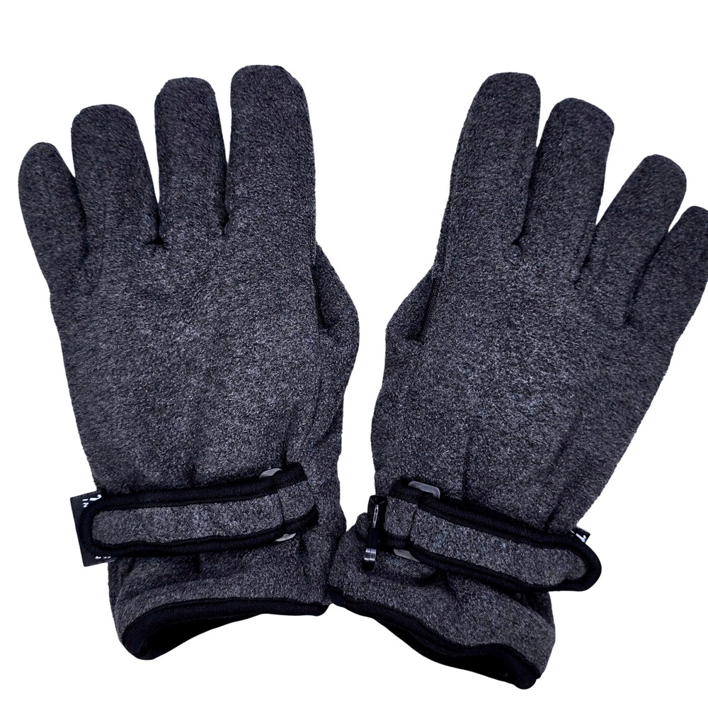NordicTrack Men's Size L/XL Fleece Gloves Gray 40g Thinsulate Insulated